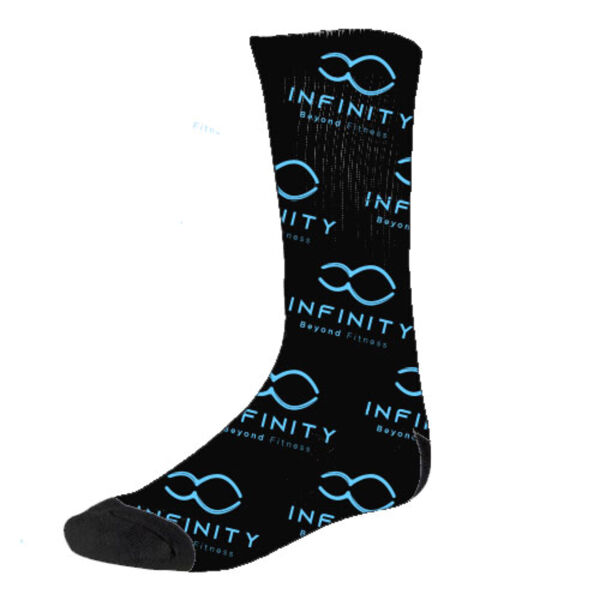 INFINITY  - (Black) Sublimation Sports Socks For Men Thumbnail